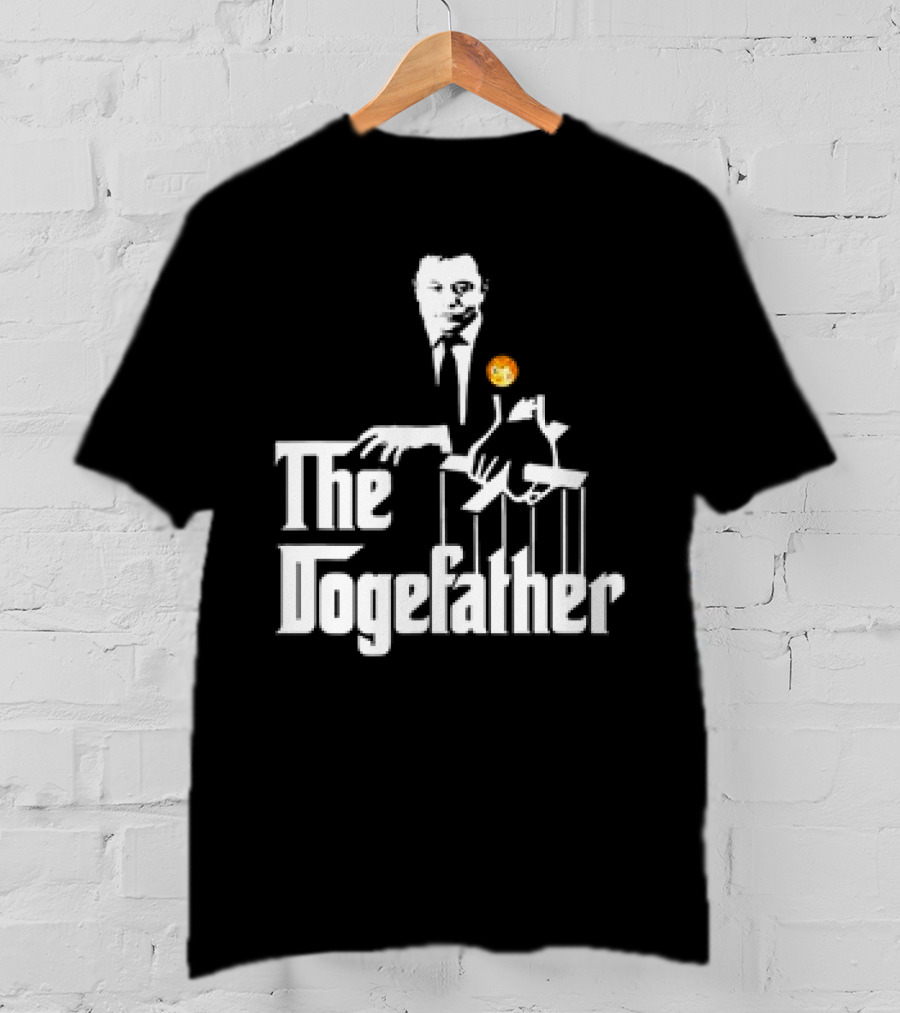 The Dogefather Elon Musk With Puppet And Doge Coin T-Shirt