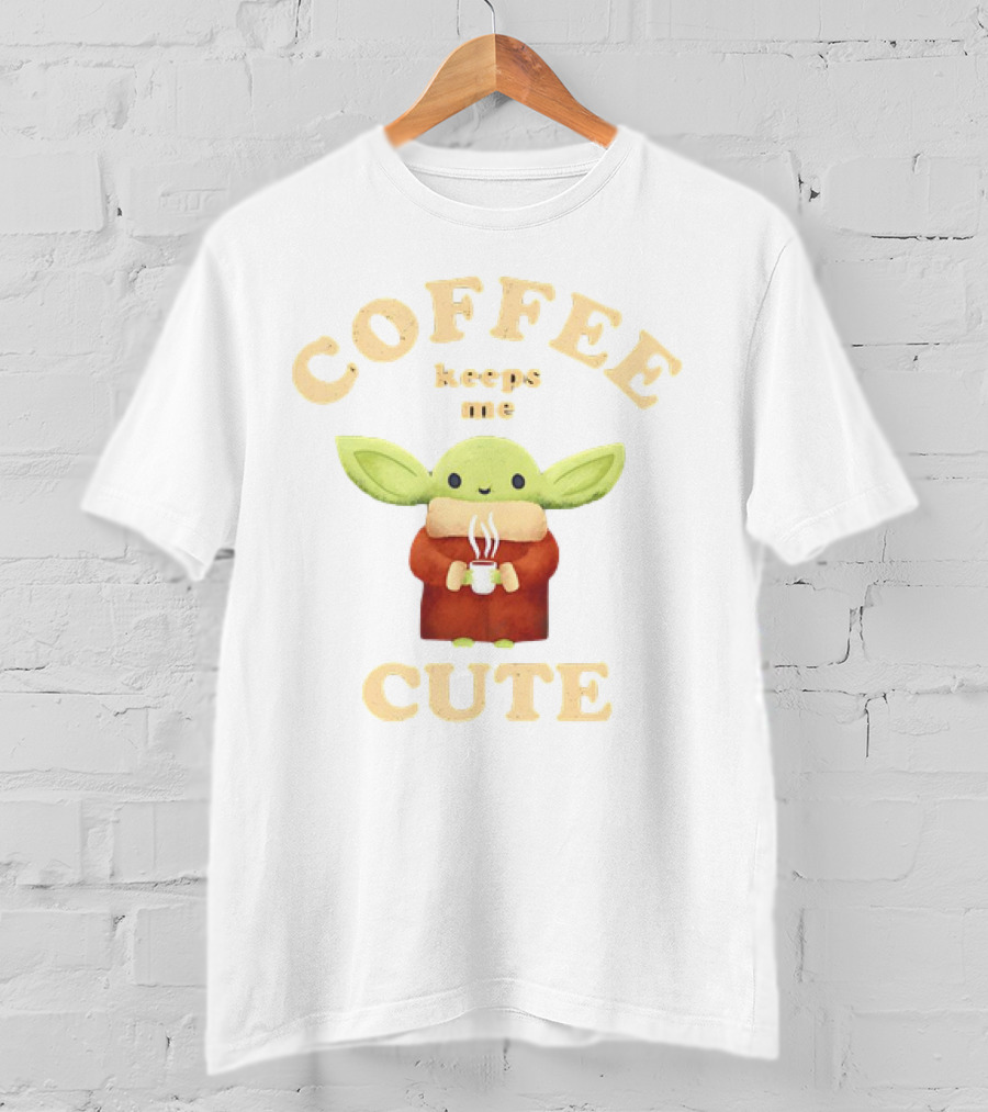 Coffee Keeps Me Cute Baby Yoda T-Shirt
