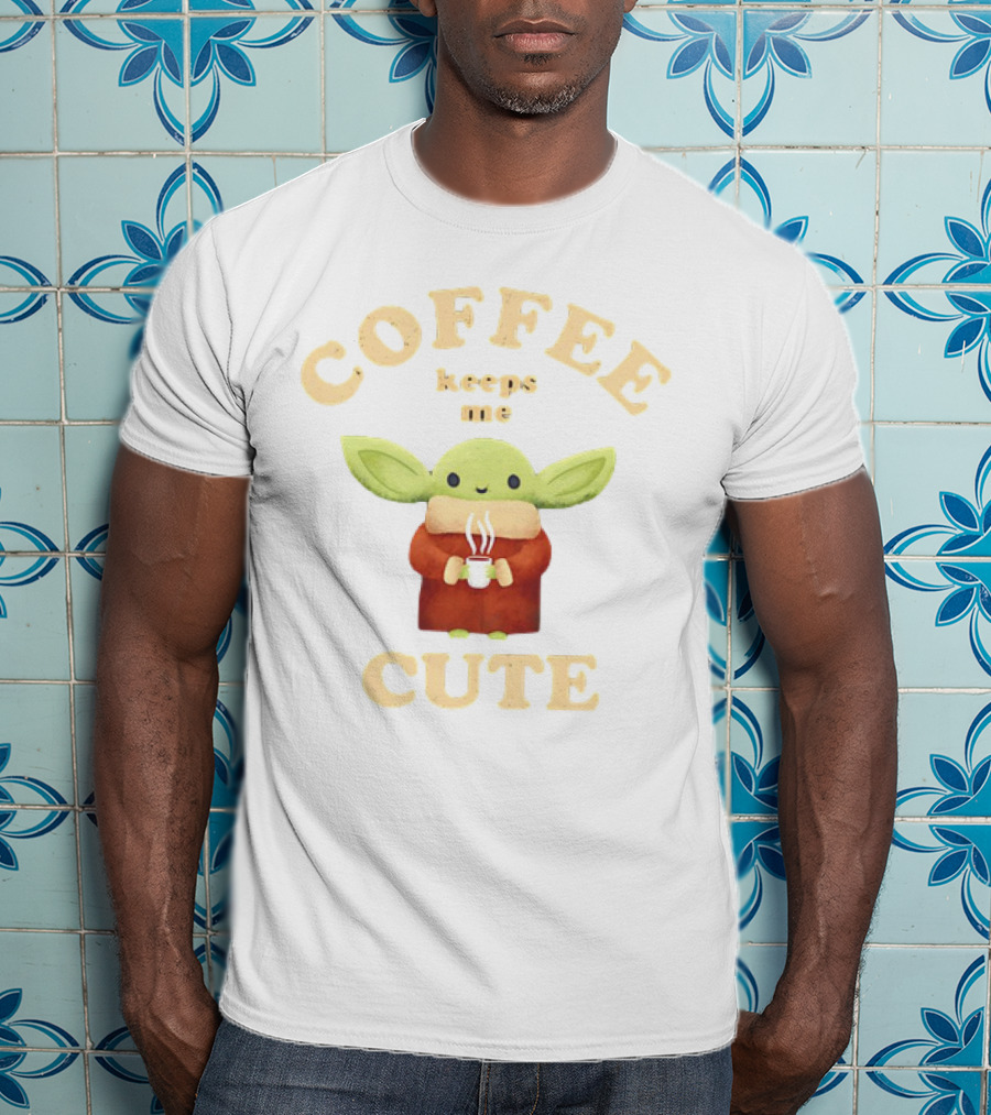 Coffee Keeps Me Cute Baby Yoda T-Shirt