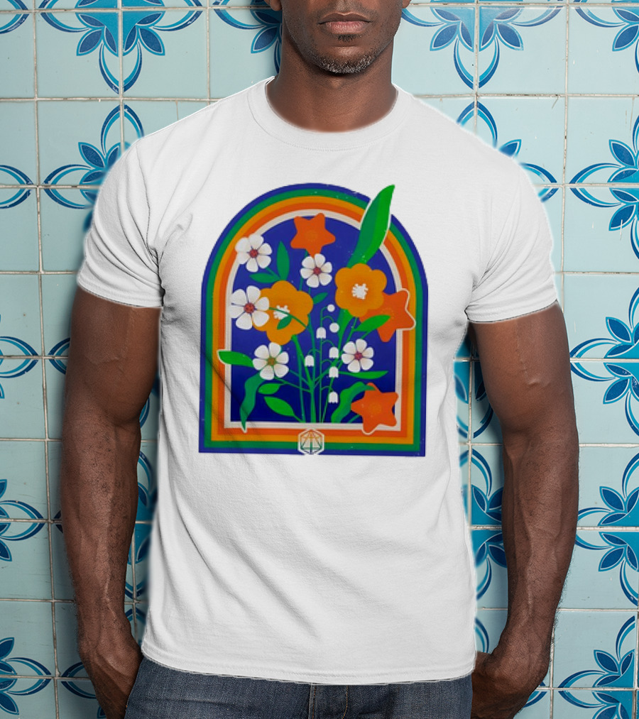 Critical Role Hope Blooms Floral Design Rainbow Border Blossoms T-Shirt