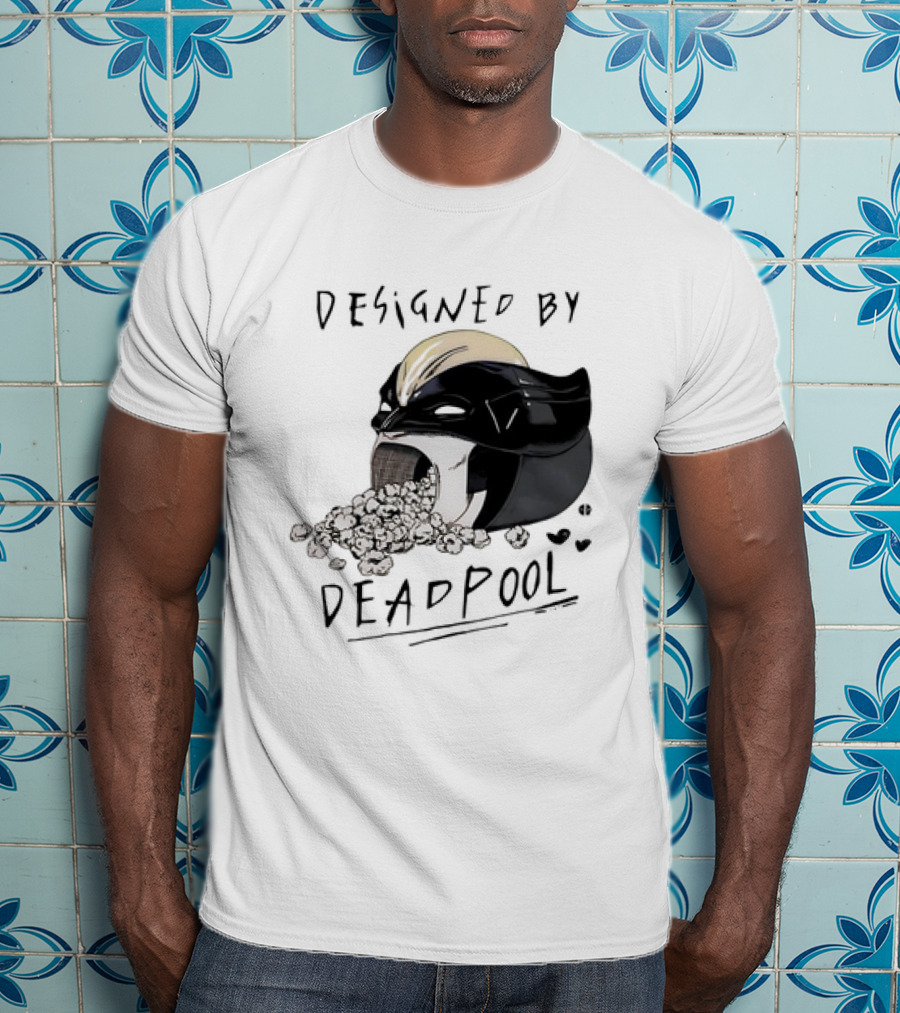 Marvel Designed By Deadpool Popcorn Vintage T-Shirt
