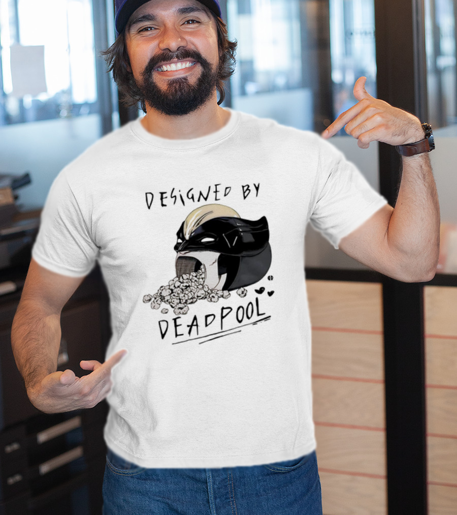 Marvel Designed By Deadpool Popcorn Vintage T-Shirt