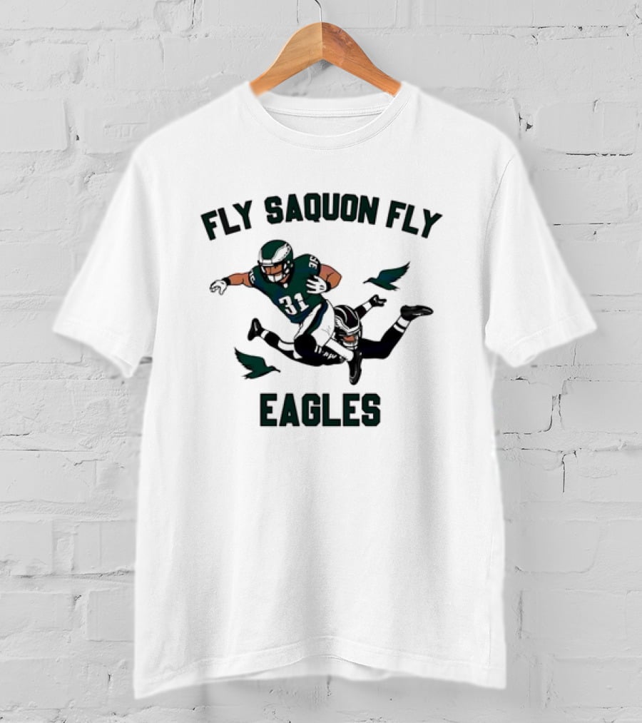 Fly Saquon Fly Eagles Football Player Eagles T-Shirt
