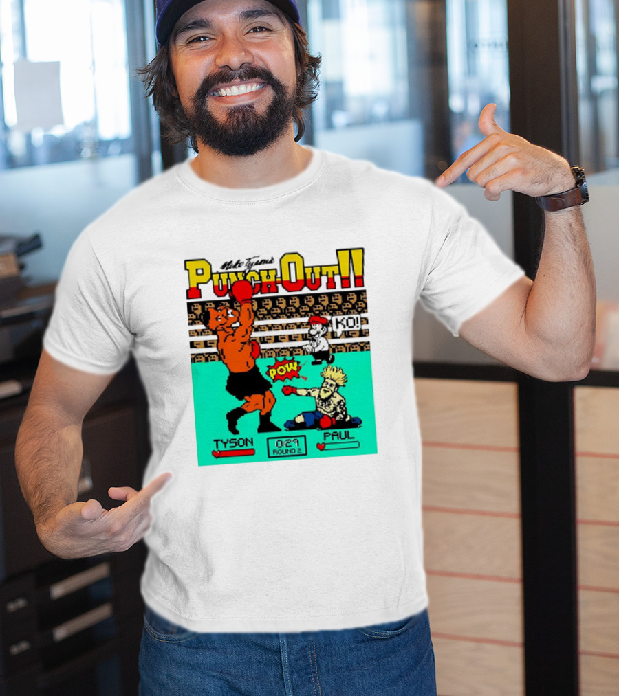 Mike Tyson’s Punch-Out KO Tyson POW Paul Round 2 Retro Game Boxing Match T-Shirt