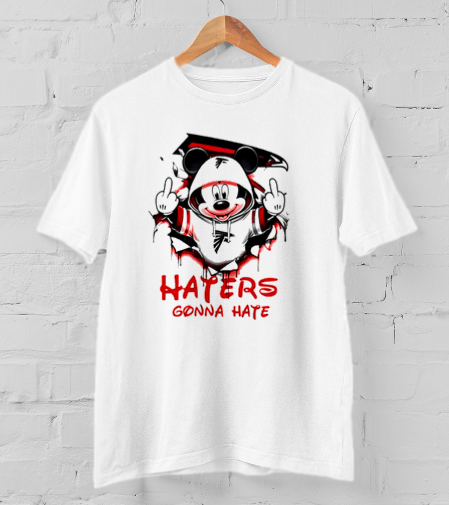 Atlanta Falcons Mickey Mouse Haters Gonna Hate T-Shirt