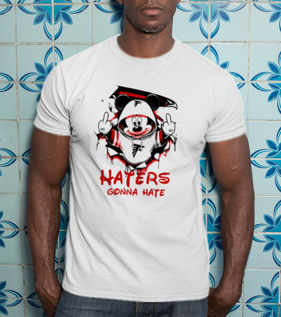 Atlanta Falcons Mickey Mouse Haters Gonna Hate T-Shirt