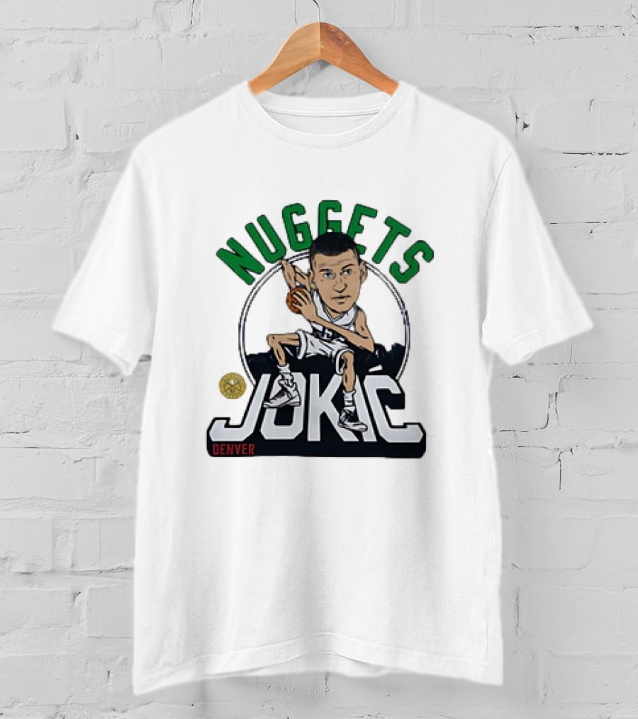Denver Nuggets Jokic Caricature Signature T-Shirt