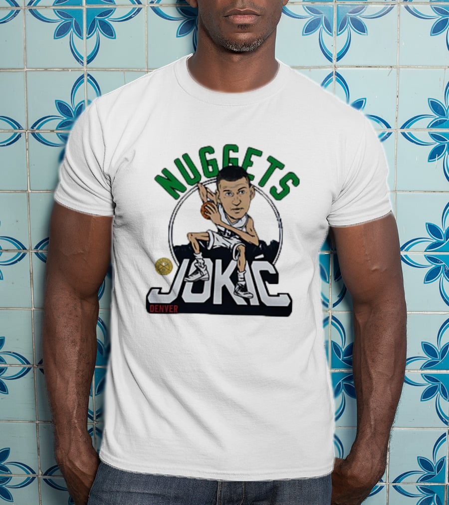Denver Nuggets Jokic Caricature Signature T-Shirt