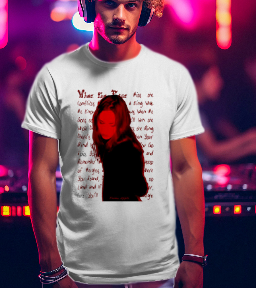 Fiona Apple When The Pawn Full Excerpt Bold Text Red T-Shirt
