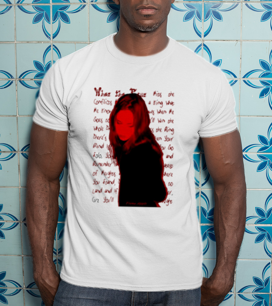 Fiona Apple When The Pawn Full Excerpt Bold Text Red T-Shirt
