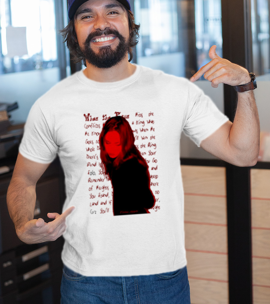 Fiona Apple When The Pawn Full Excerpt Bold Text Red T-Shirt