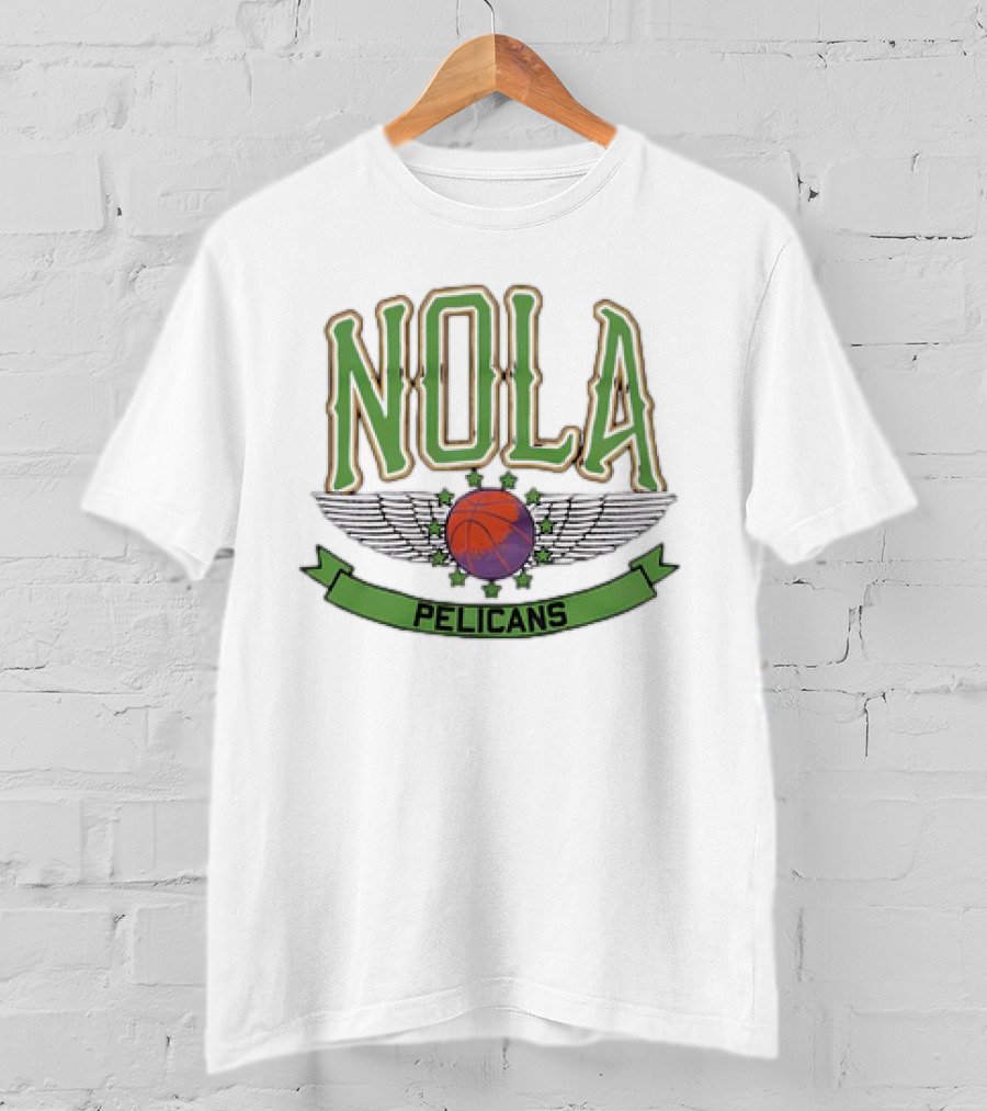 NOLA Pelicans Basketball Wings T-Shirt