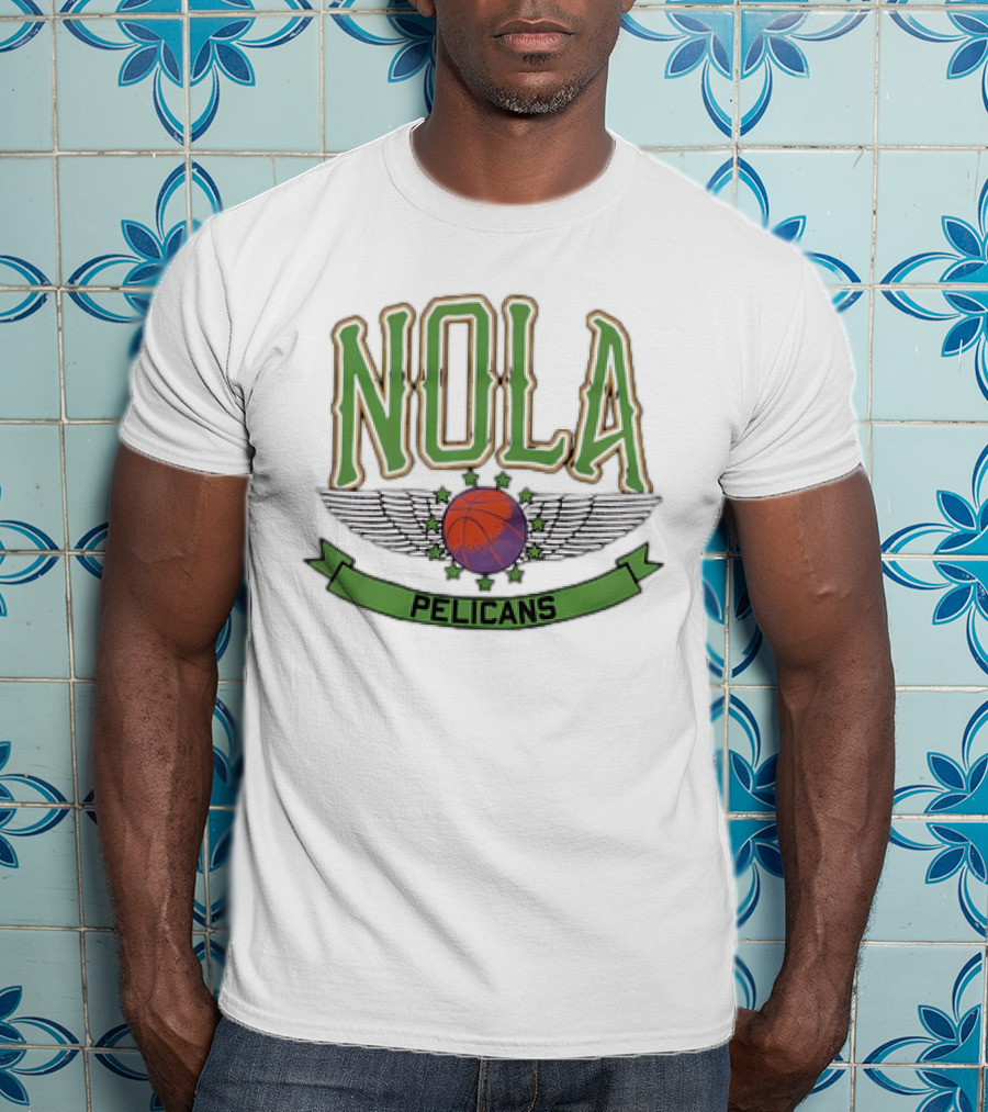 NOLA Pelicans Basketball Wings T-Shirt