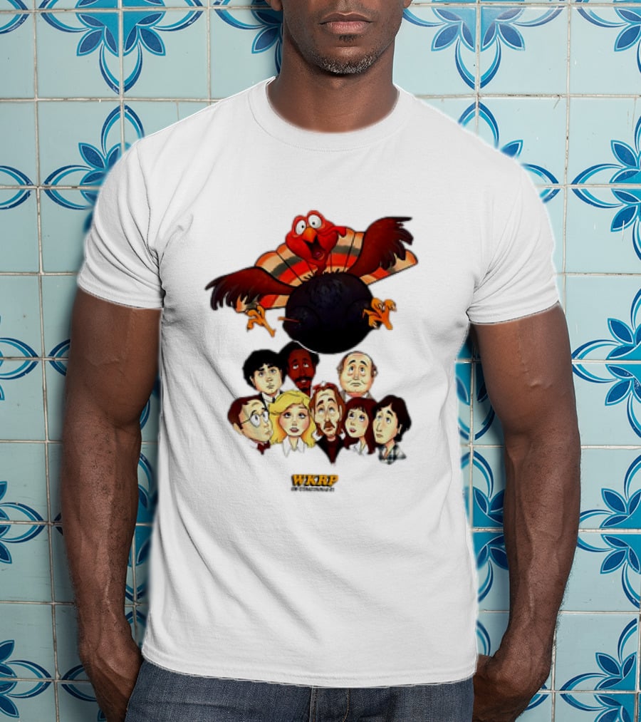 WKRP In Cincinnati Turkey Drop Cartoon Characters T-Shirt