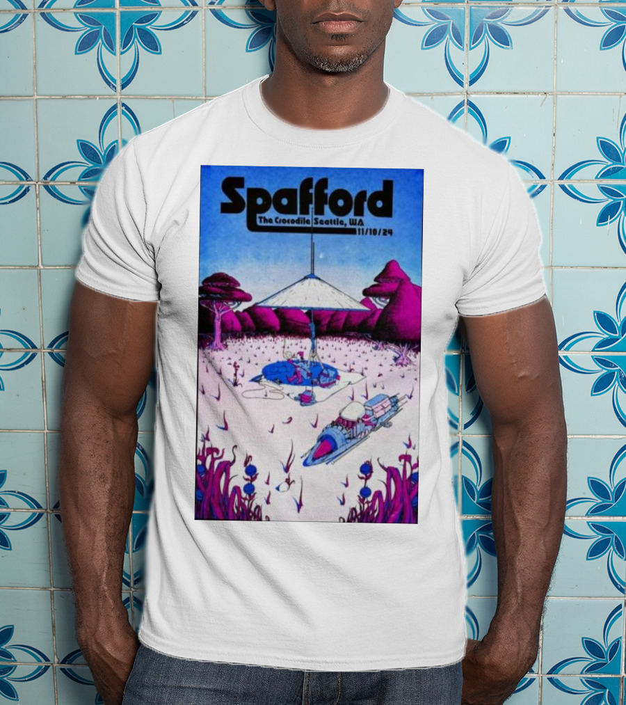 Spafford Live At The Crocodile Seattle 11/10/24 Vintage Sci-Fi Scene T-Shirt