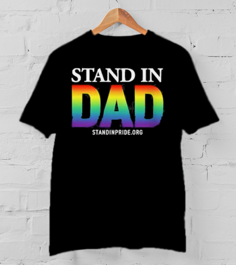 Stand In Dad Pride Rainbow Christmas Ornament Custom Name T-Shirt
