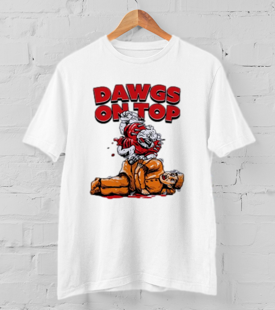 Georgia Bulldogs Dawgs On Top Victoriously Over Tennessee T-Shirt