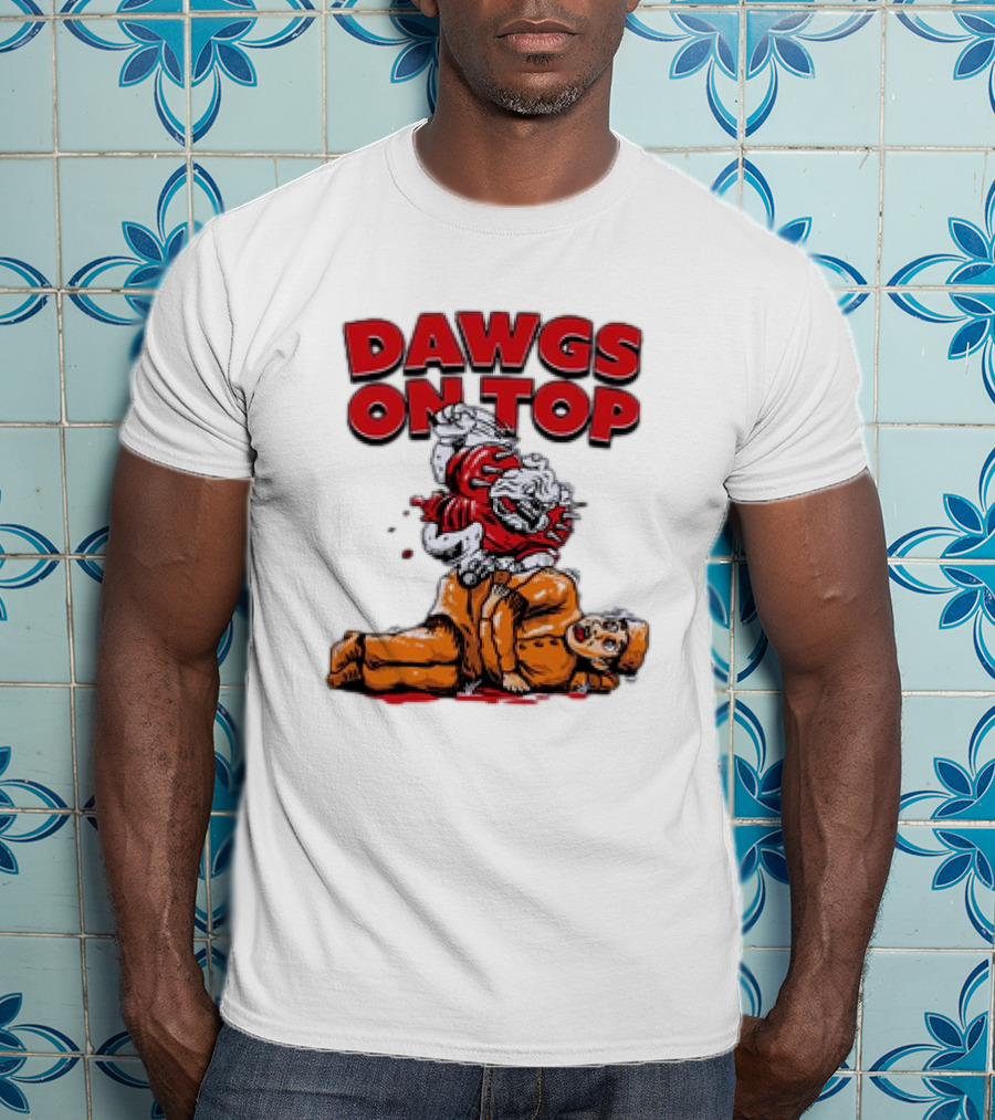 Georgia Bulldogs Dawgs On Top Victoriously Over Tennessee T-Shirt
