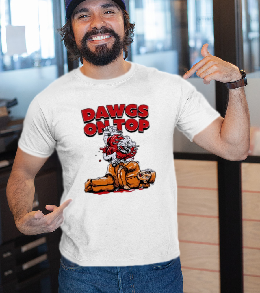 Georgia Bulldogs Dawgs On Top Victoriously Over Tennessee T-Shirt