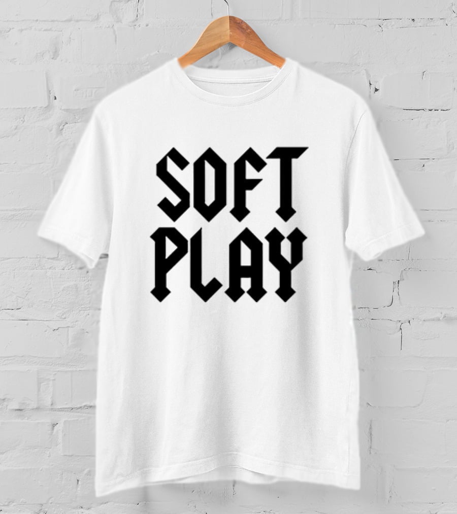 Soft Play Retro Gothic Text T-Shirt