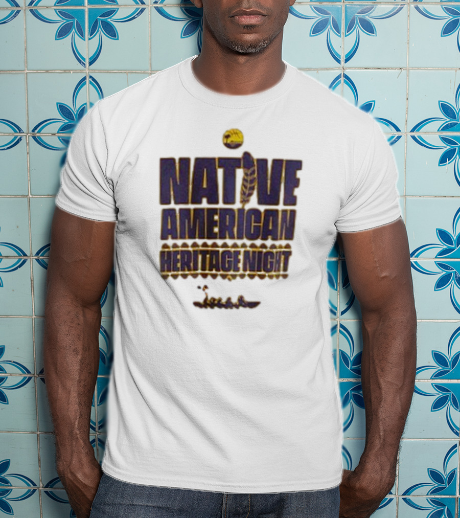 South Bay Lakers Native American Heritage Night Basketball Feather T-Shirt