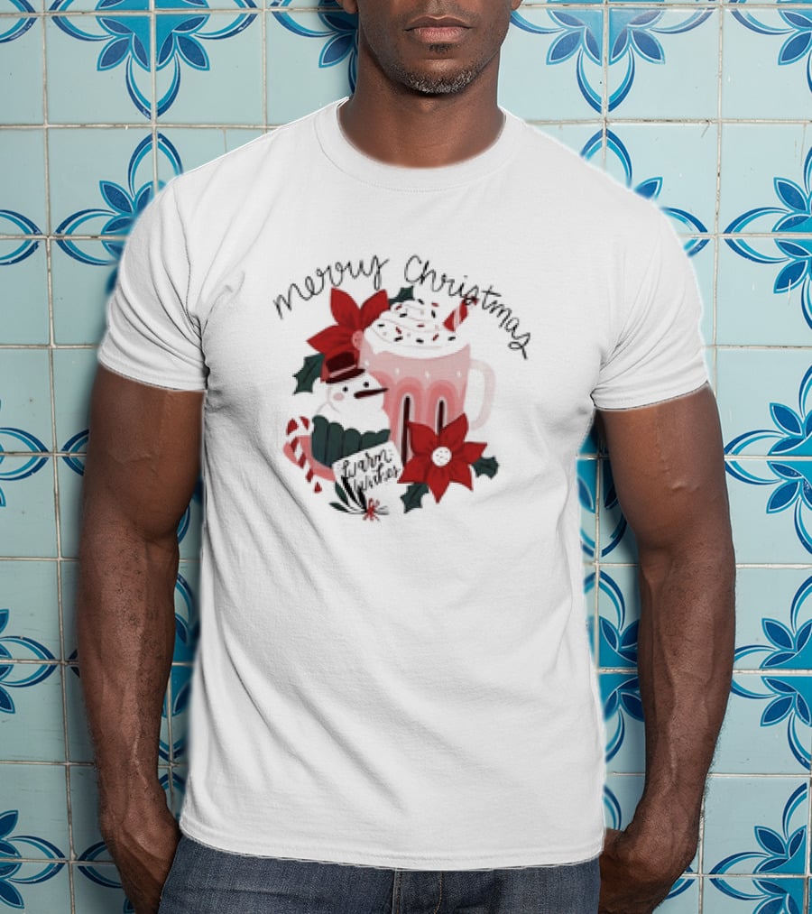 Merry Christmas Warm Wishes Hot Chocolate T-Shirt