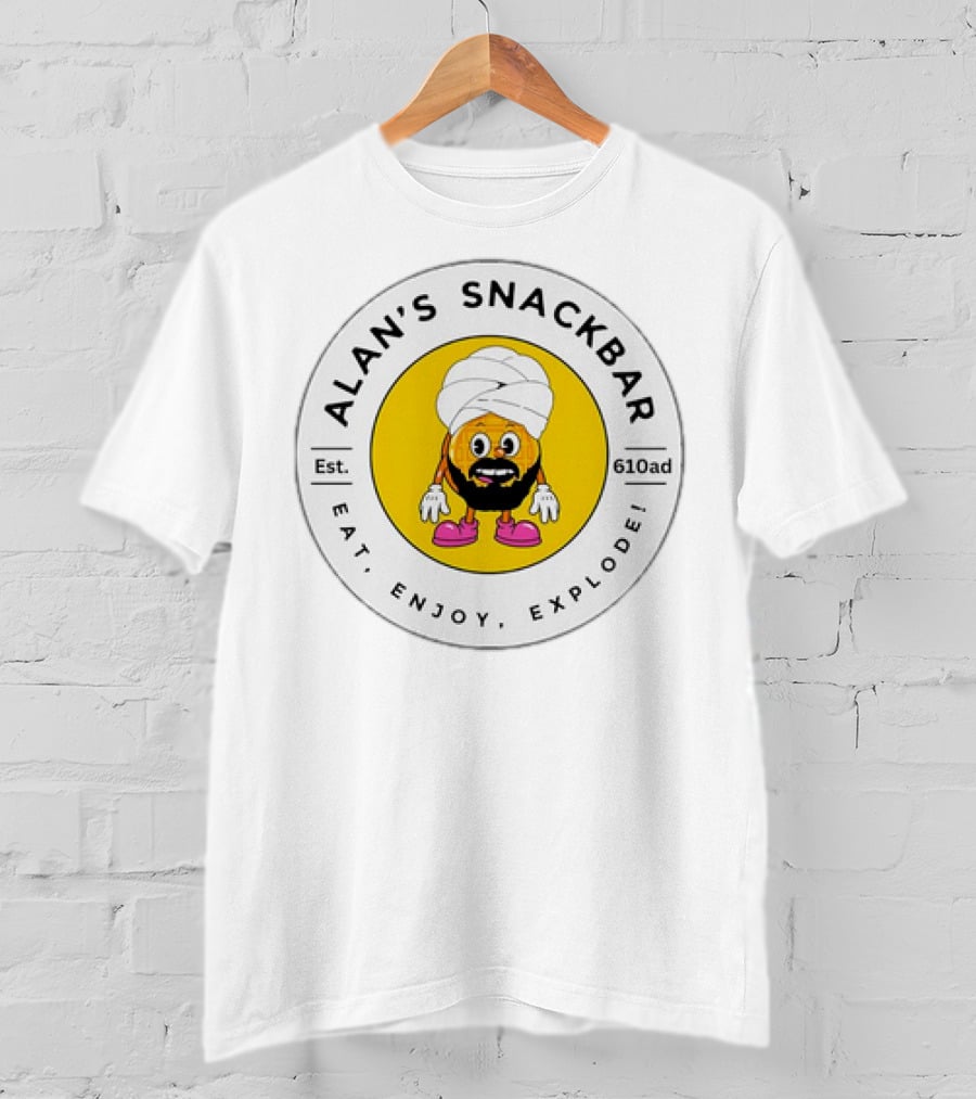 Alan's Snackbar Est. 610Ad Eat, Enjoy, Explode T-Shirt