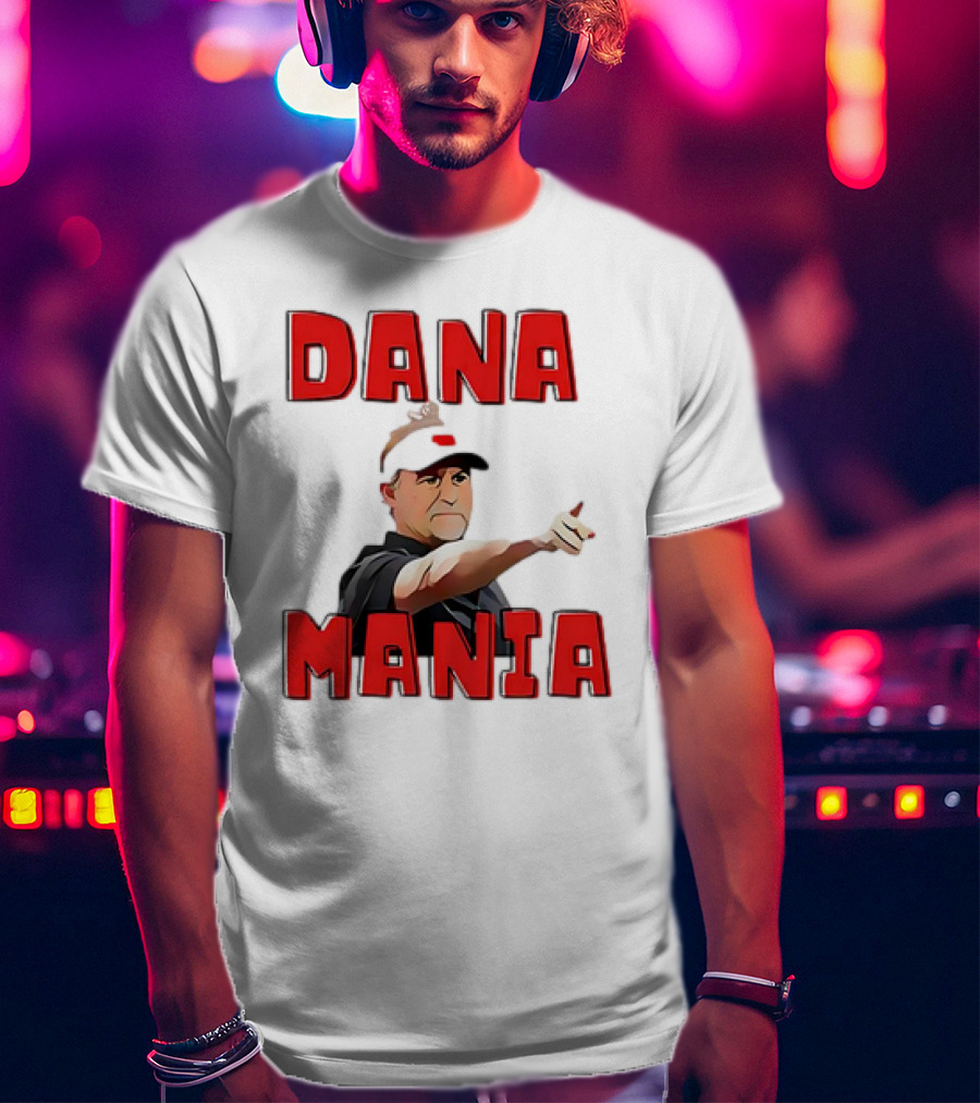 Dana Mania Nebraska Cornhusker Enthusiasm Pointing T-Shirt
