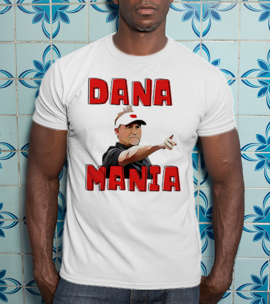 Dana Mania Nebraska Cornhusker Enthusiasm Pointing T-Shirt