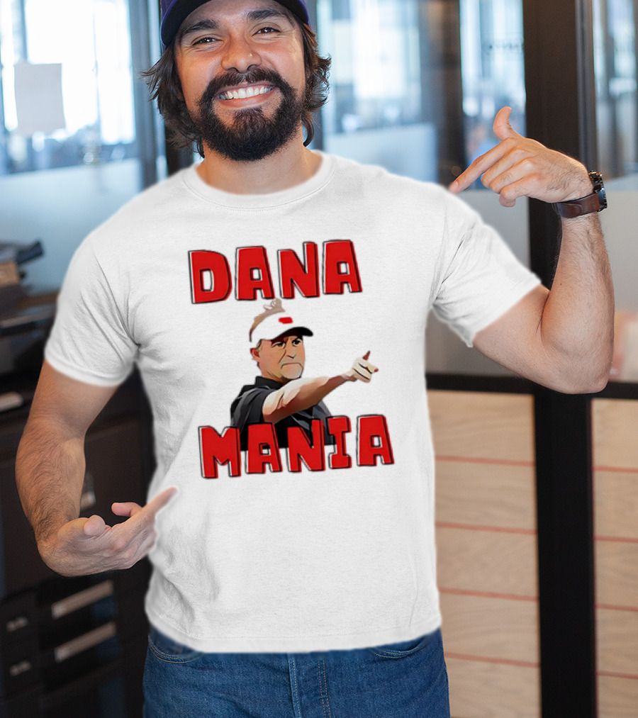 Dana Mania Nebraska Cornhusker Enthusiasm Pointing T-Shirt