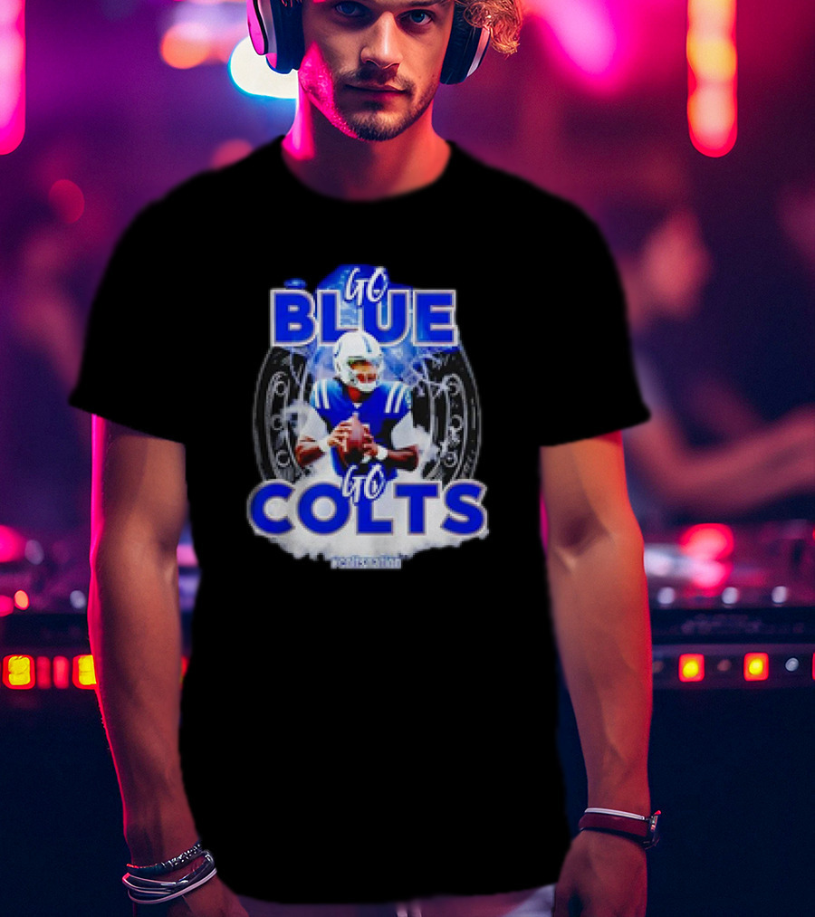 Anthony Richardson Indianapolis Colts NFL Go Blue Go Colts Football Fan T-Shirt