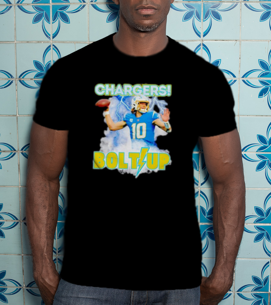 Chargers Bolts Up Justin Herbert NFL Football Fan T-Shirt
