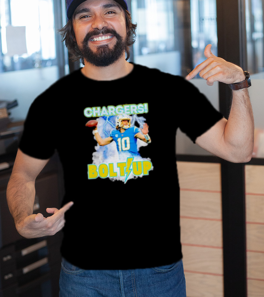 Chargers Bolts Up Justin Herbert NFL Football Fan T-Shirt