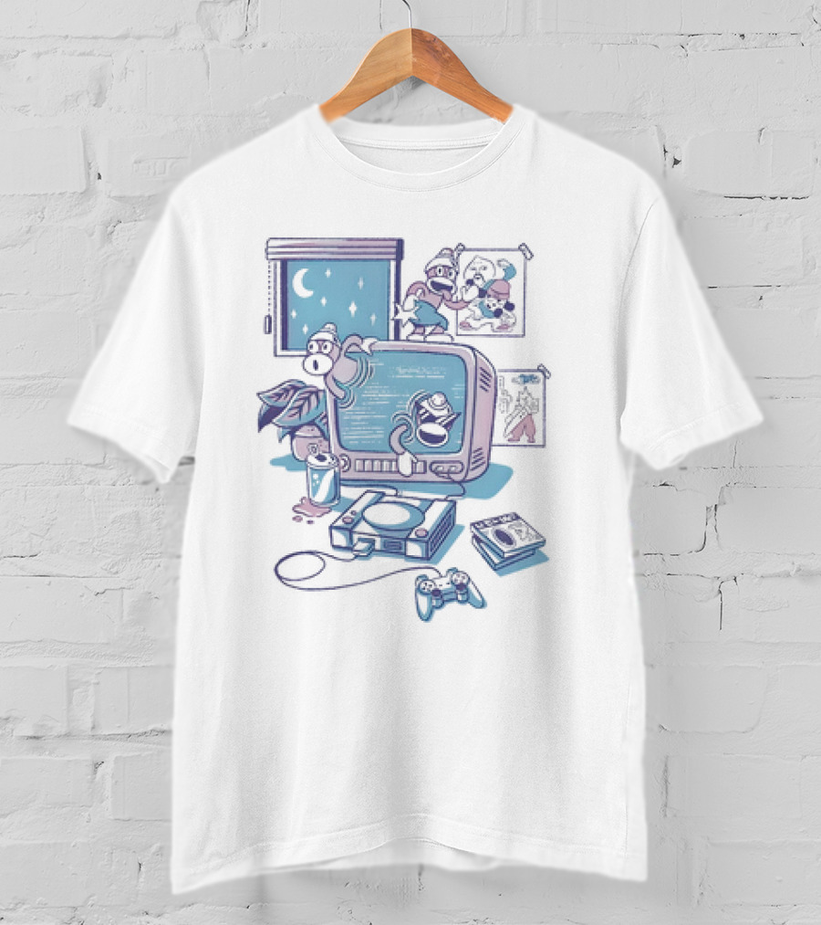 Ape Escape Carefree Days Retro Gaming Vibe Nights T-Shirt