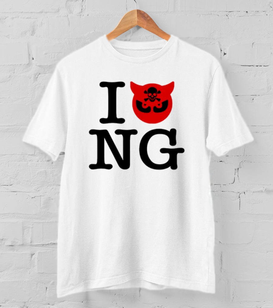 I Love NG Skull Emblem T-Shirt