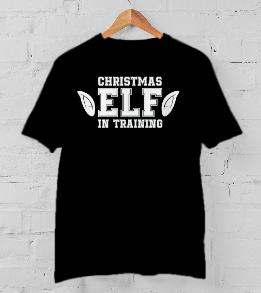 Christmas Elf In Training With Leaf Accents T-Shirt