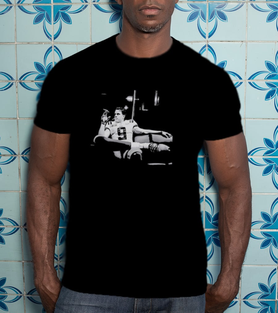 Joe Burrow Cincinnati Bengals Football Retro Photo Smoking Lounge Pose T-Shirt
