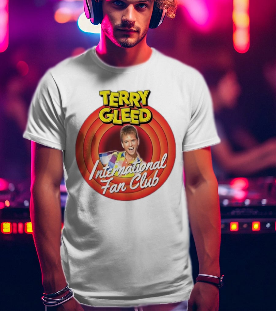 Terry Gleed International Fan Club Retro Style Badge T-Shirt