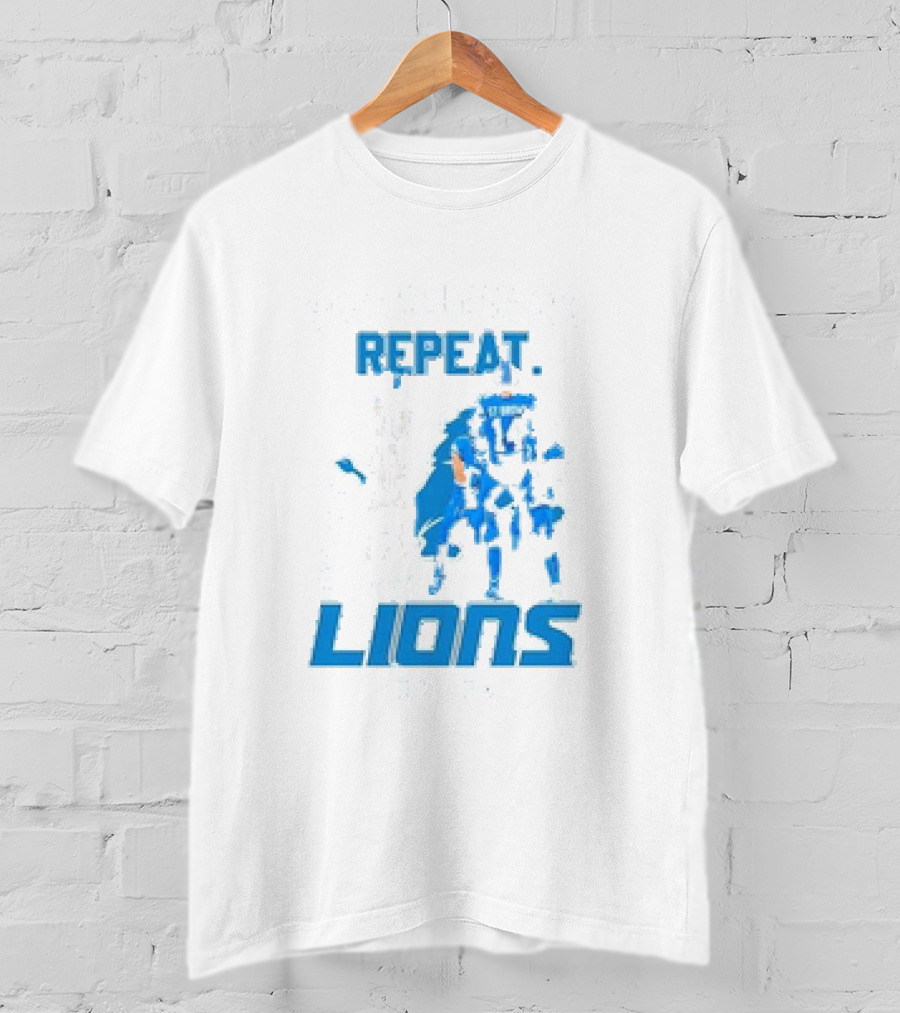 Repeat Lions Win Celebrate One Pride Detroit Lions T-Shirt