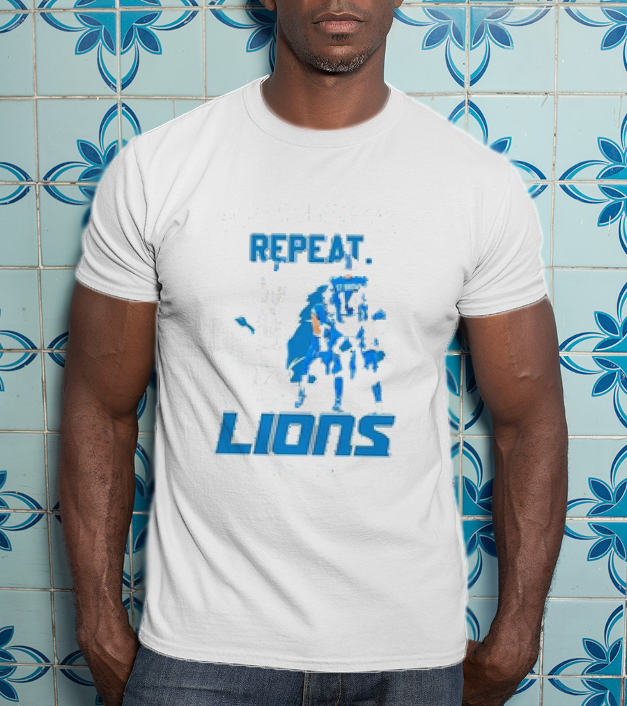 Repeat Lions Win Celebrate One Pride Detroit Lions T-Shirt