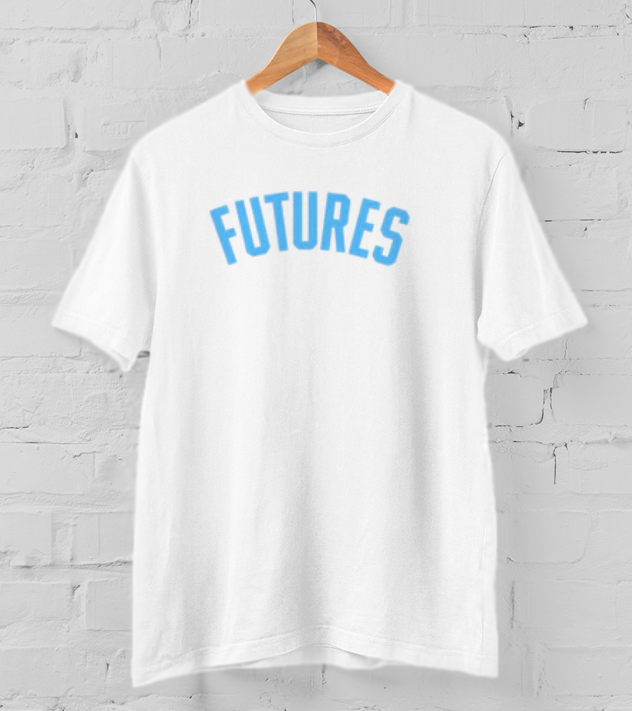 Futures Oxford Pennant Applique Vintage-Inspired Blue Typography T-Shirt