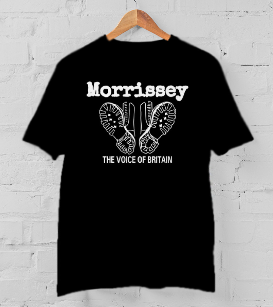 Morrissey The Voice Of Britain Iconic Boot Print T-Shirt