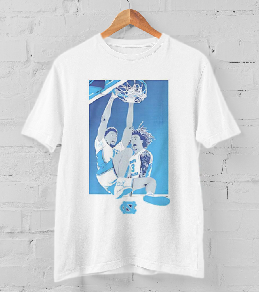 North Carolina Tar Heels Basketball Jalen Washington Elliot Cadeau Dunk Vintage T-Shirt