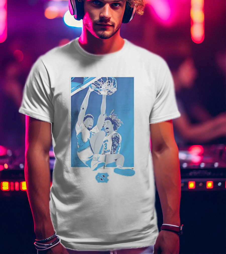 North Carolina Tar Heels Basketball Jalen Washington Elliot Cadeau Dunk Vintage T-Shirt