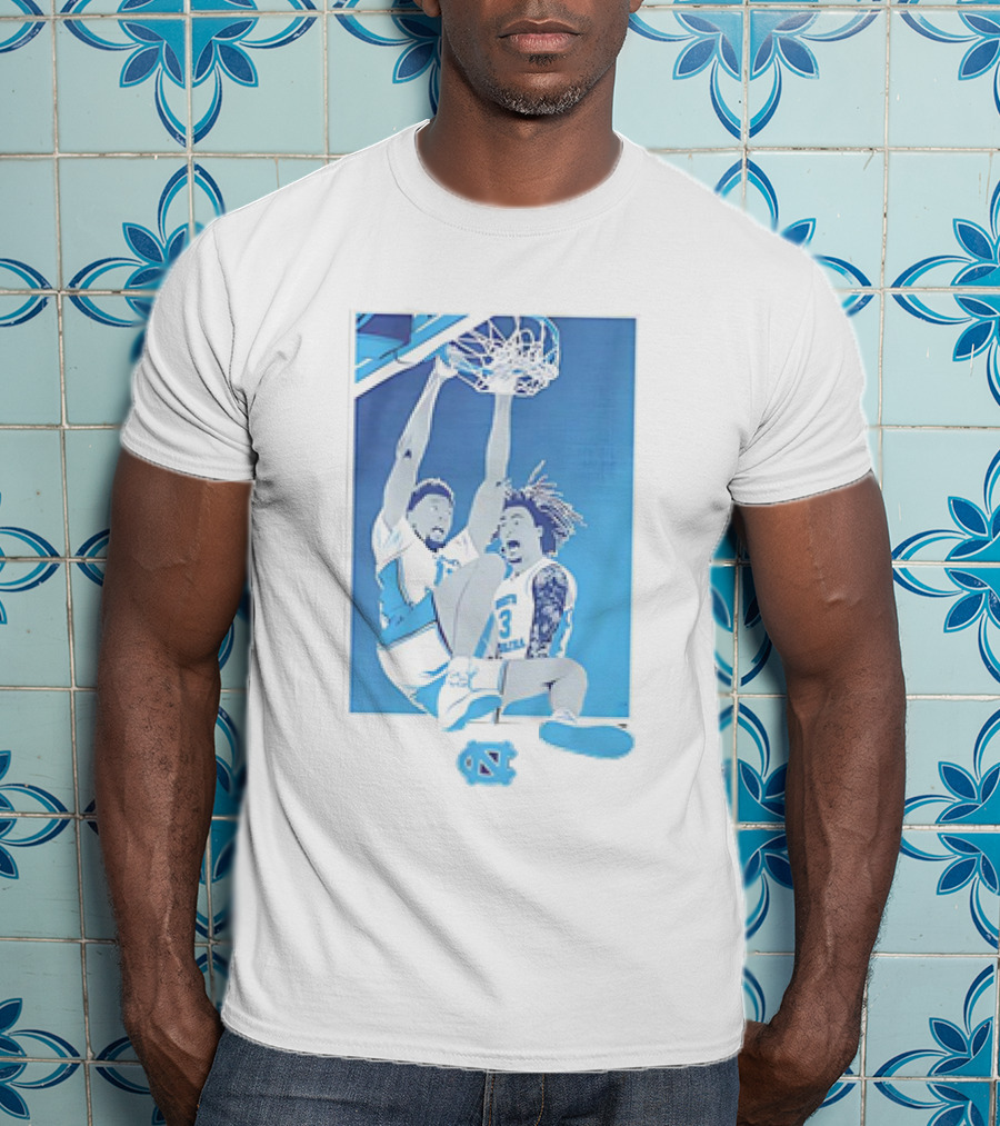 North Carolina Tar Heels Basketball Jalen Washington Elliot Cadeau Dunk Vintage T-Shirt