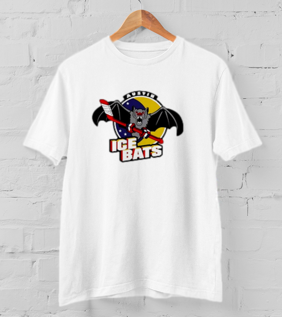 Austin Ice Bats Ludicrous Cartoon Hockey T-Shirt