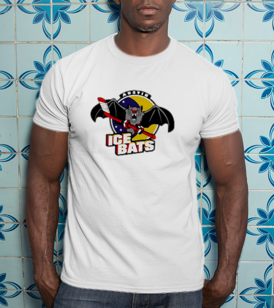 Austin Ice Bats Ludicrous Cartoon Hockey T-Shirt