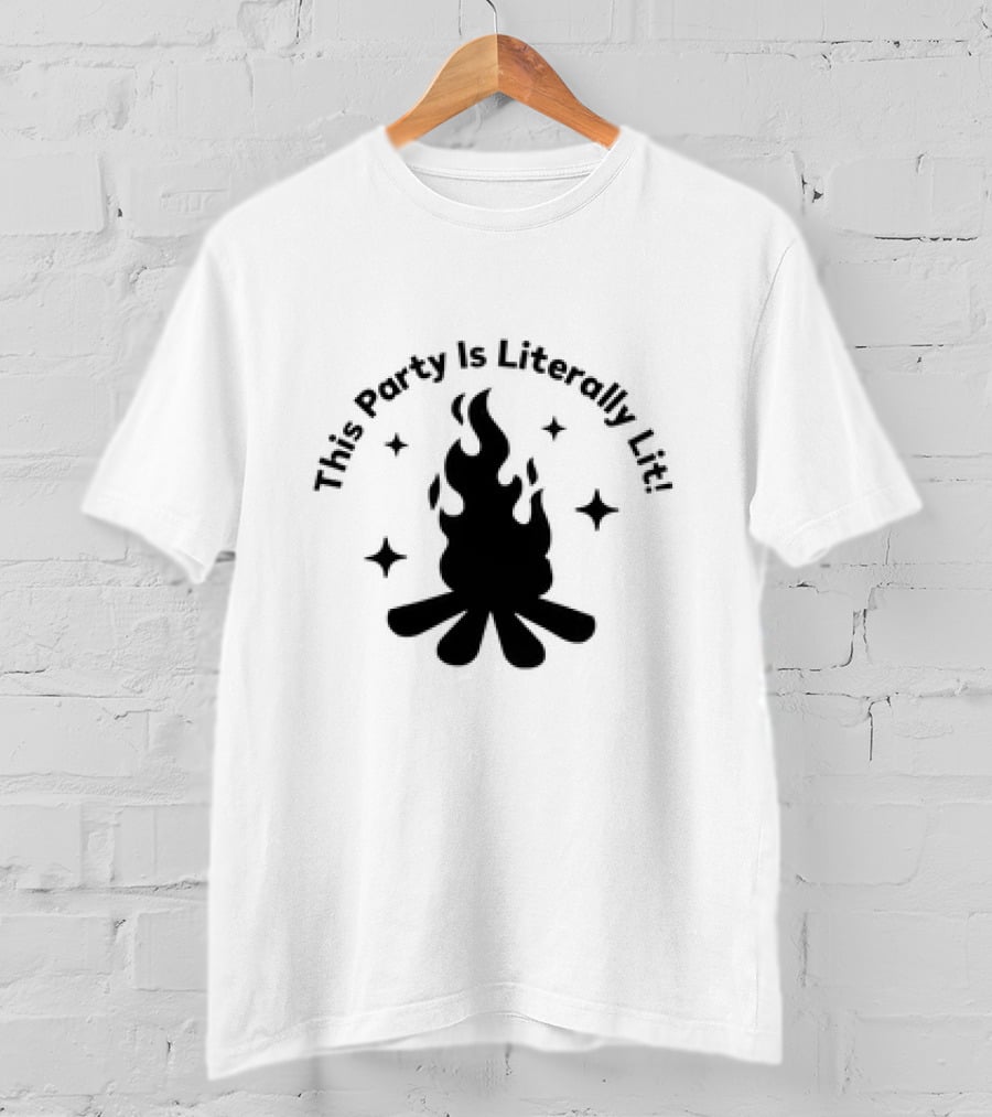 This Party Is Literally Lit Campfire Stars T-Shirt
