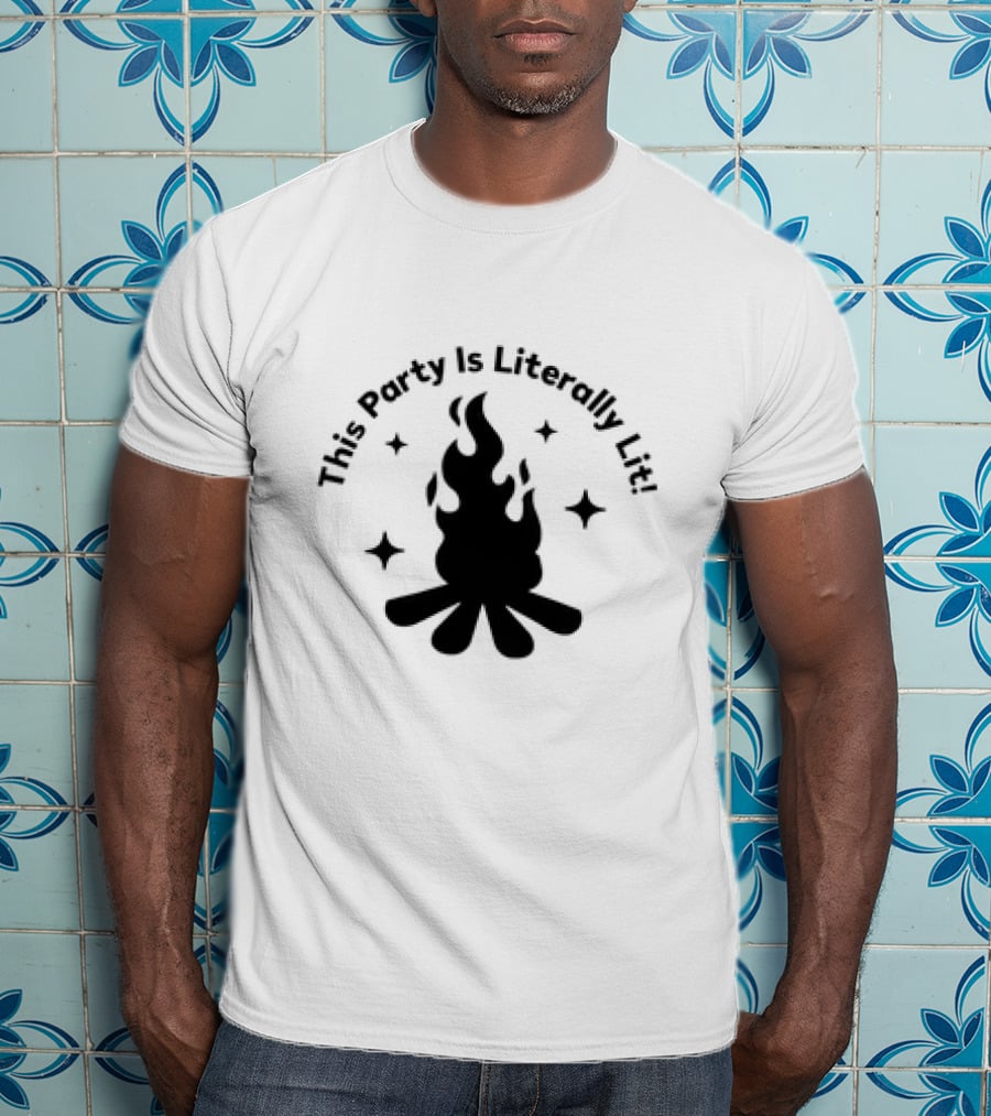 This Party Is Literally Lit Campfire Stars T-Shirt