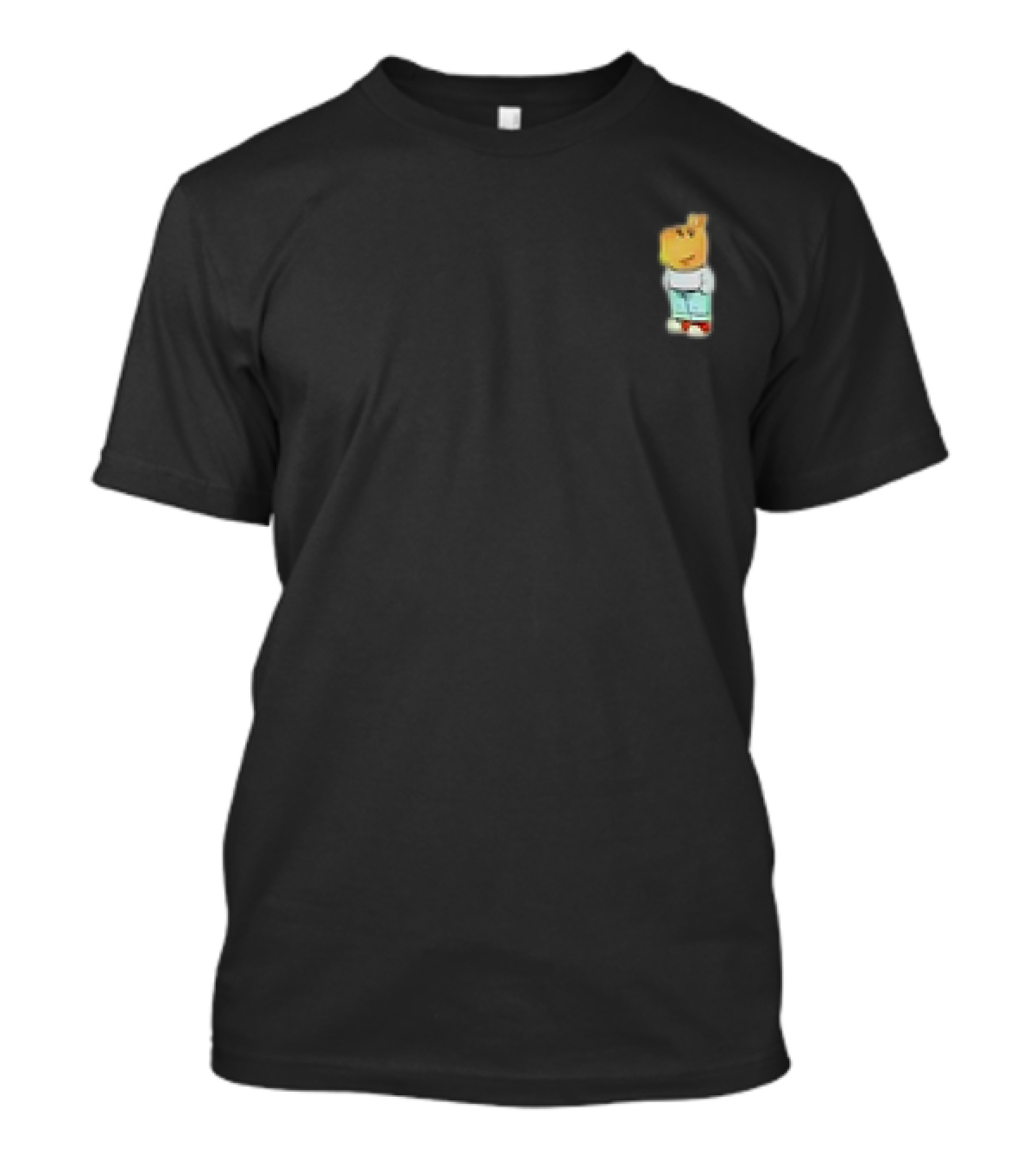 Chill Guy Dog Cartoon With Light Blue Outfit And Red Shoes T-Shirt